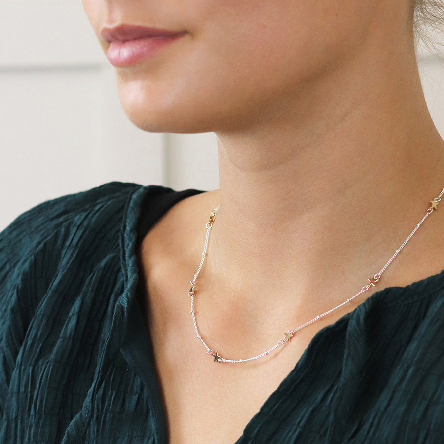 POM - Silver Plated Star Necklace