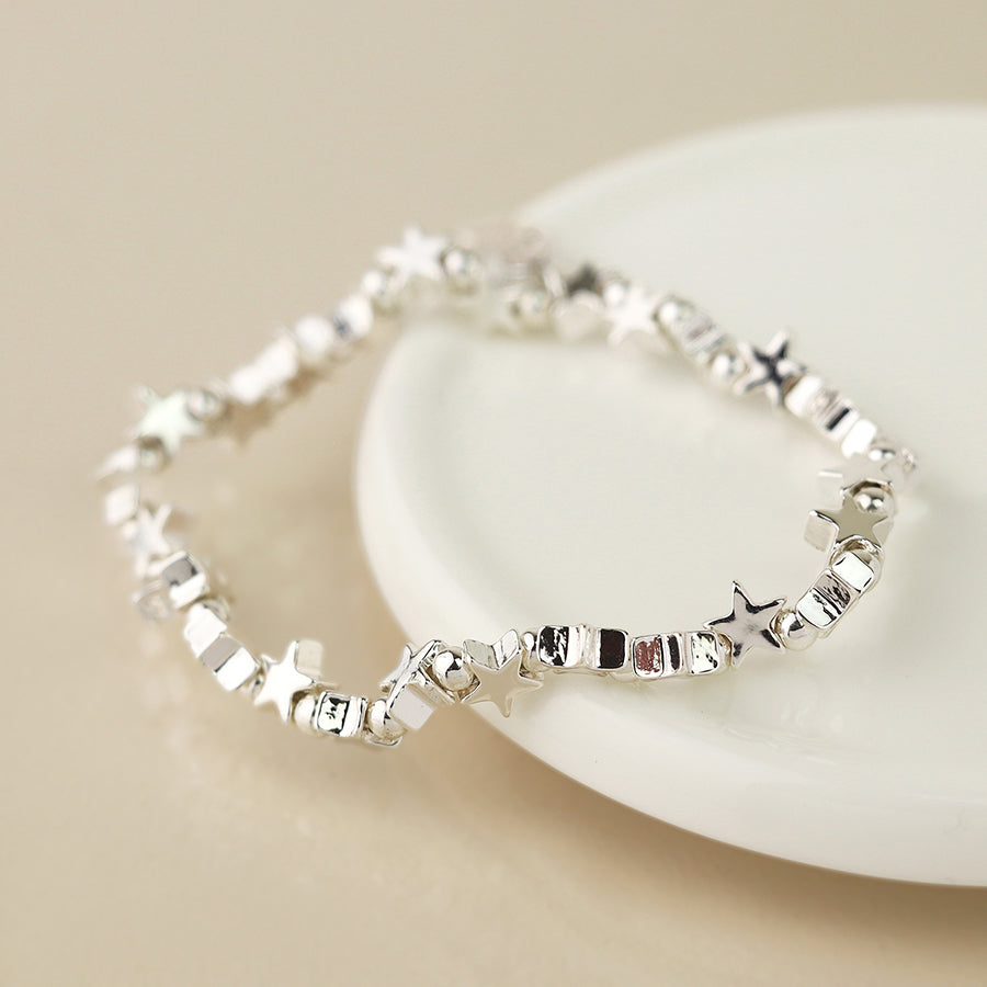 POM - Faux Silver Star Bracelet