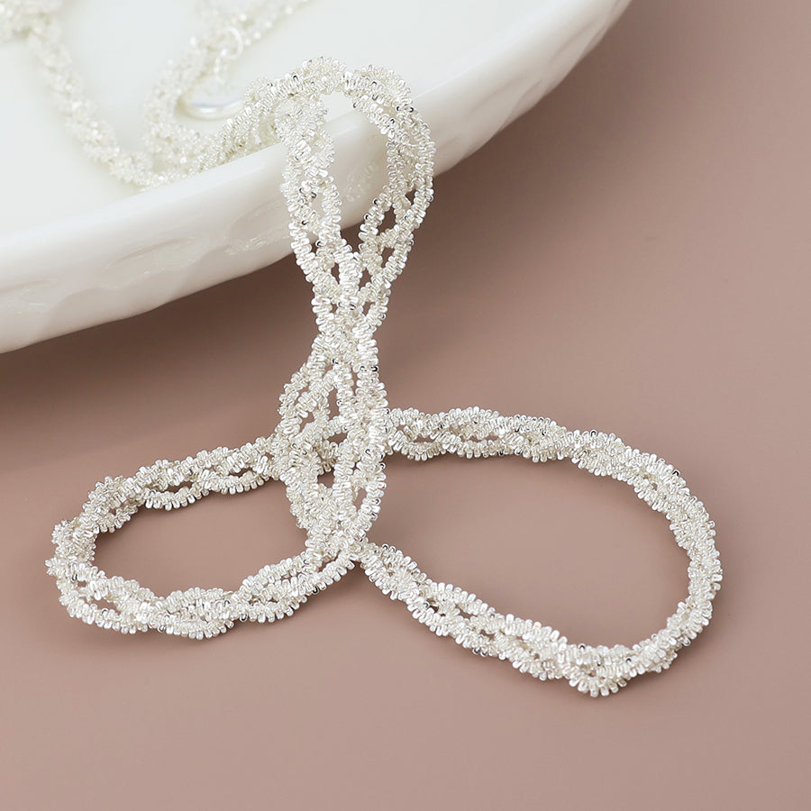 POM - Willow silver plated margarita chain necklace
