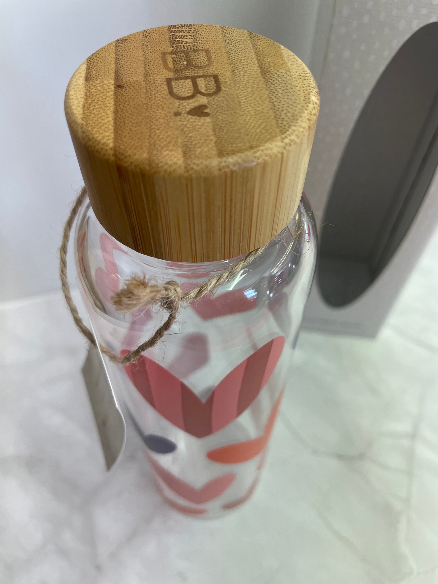 Sale - Big Hearts Glass Water Bottle