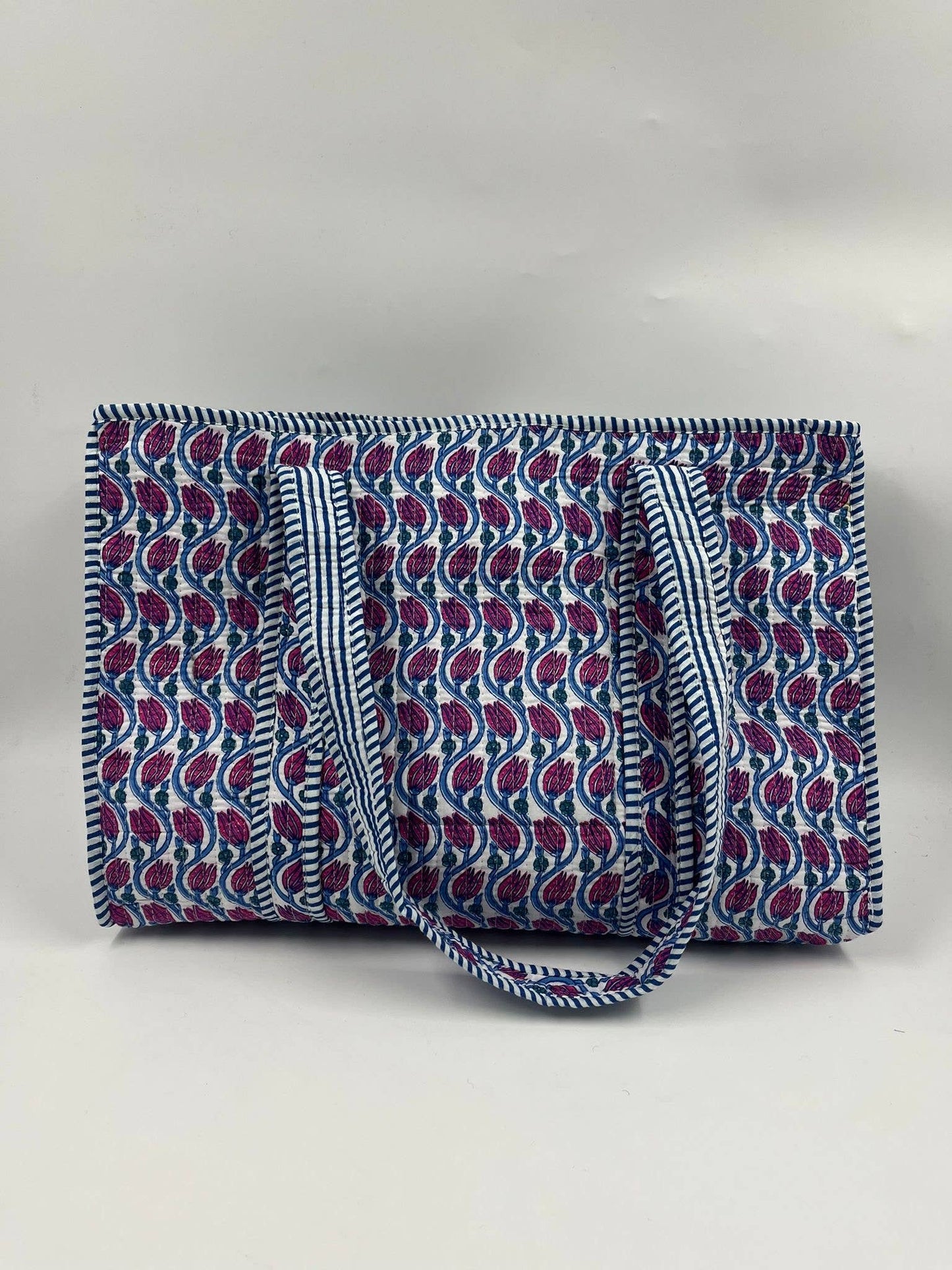 100% Cotton Kantha Quilted Boho Reversible (Small) Tote Bag