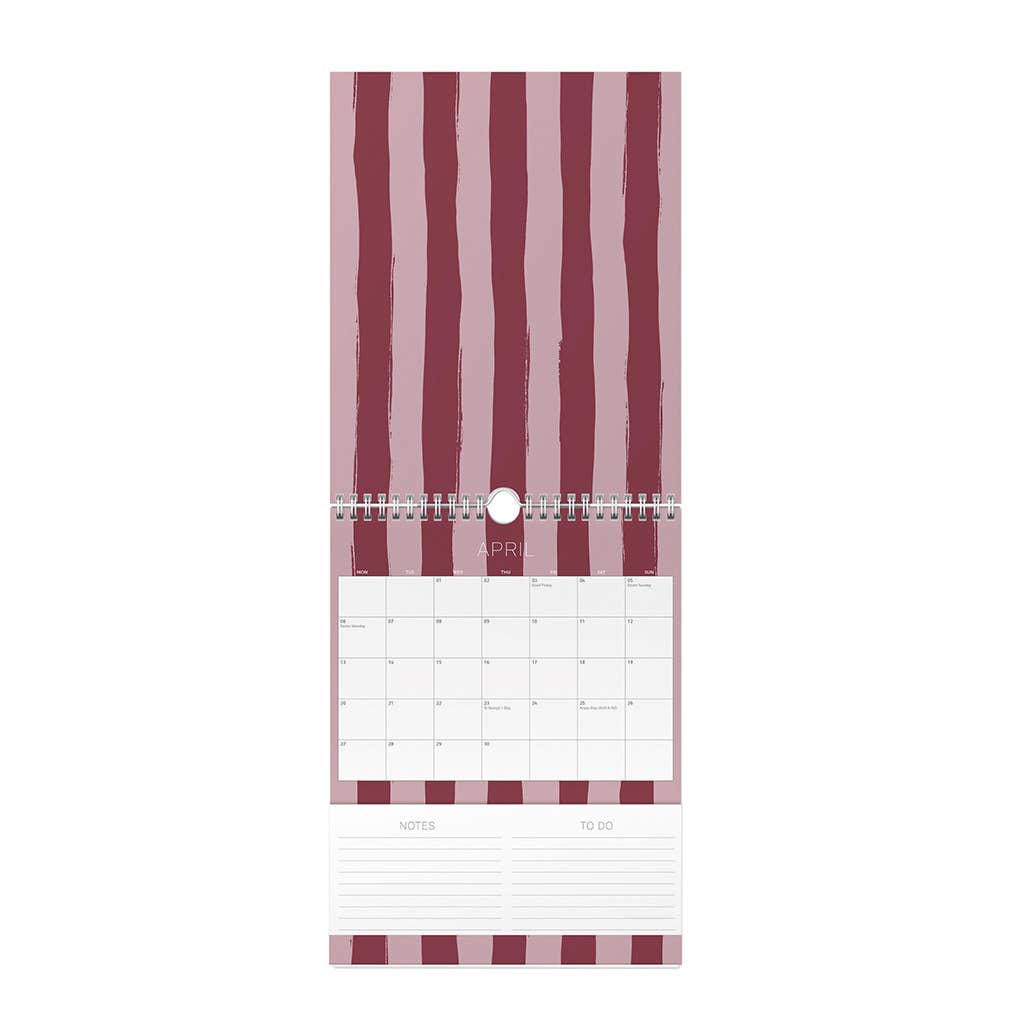 2026 Graphic Wall Calendar - Month to View - Storage Pockets
