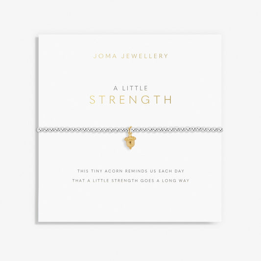 Joma Jewellery - A Little 'Strength' Acorn Bracelet in Silver and Gold Plating