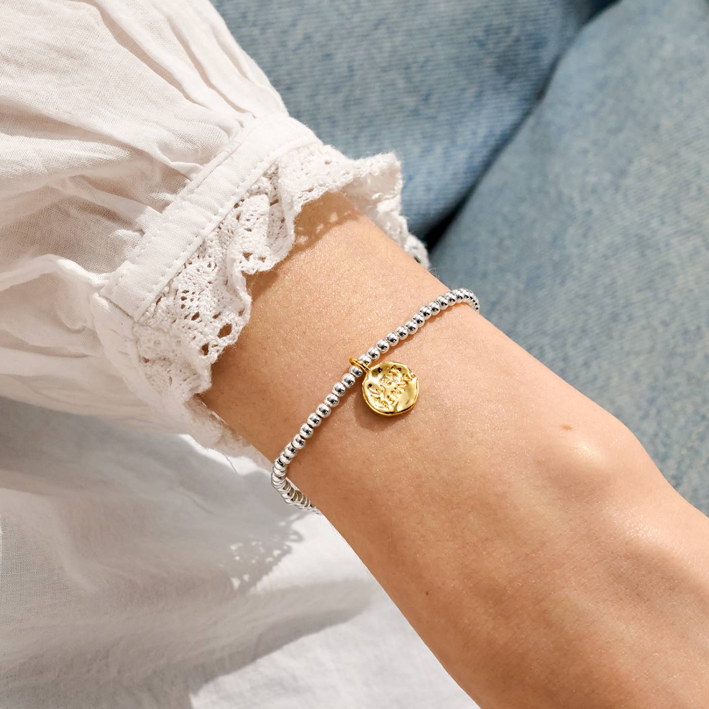 A Little 'Lucky Penny' Bracelet In Silver and Gold Plating