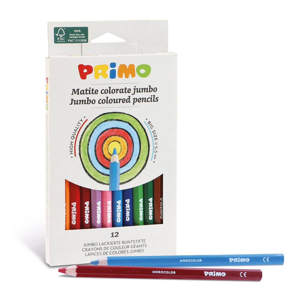 PRIMO Jumbo Colouring Pencils (12 colours)