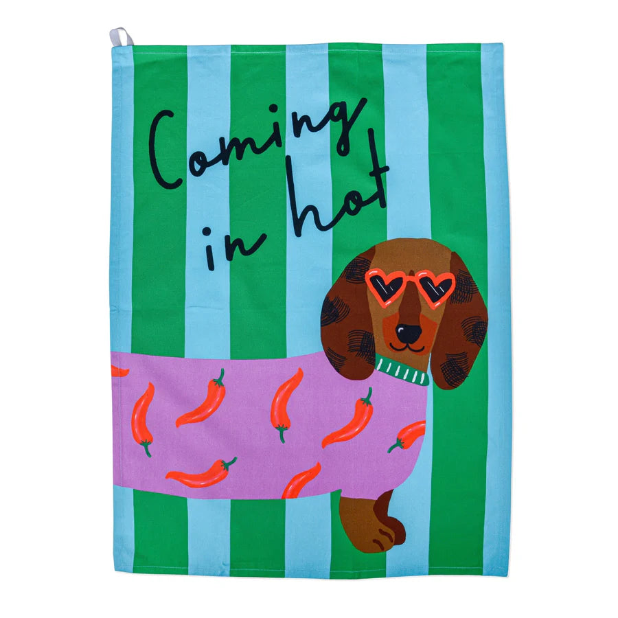 HiJinx 'Coming in Hot' Tea Towel