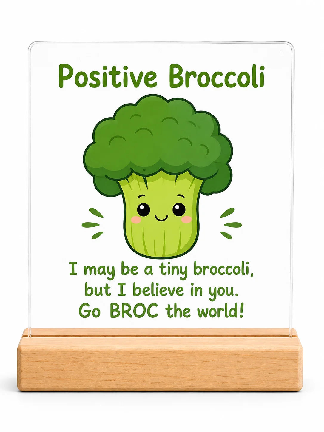 Gift Acrylic Plaque - Broccoli