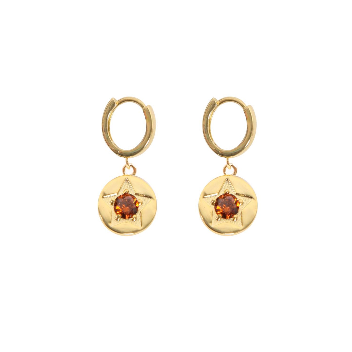 Loxy Lane - 2004403 Orange Crystal Earrings