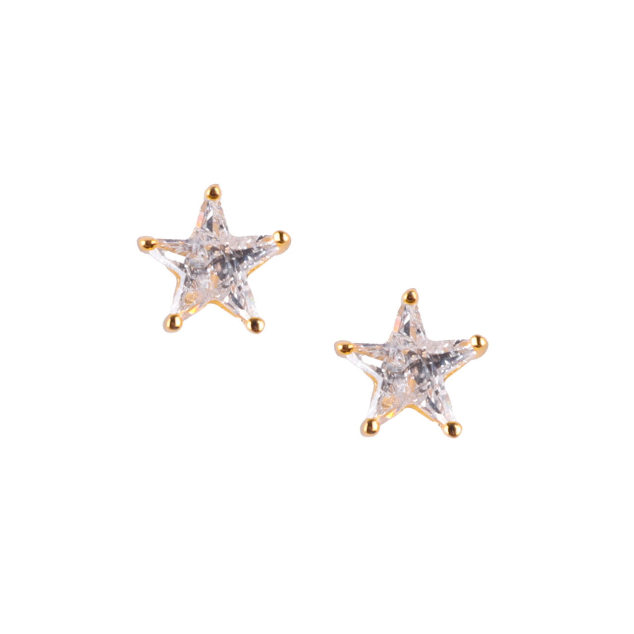 CZ Star Stud Earrings - 2130907