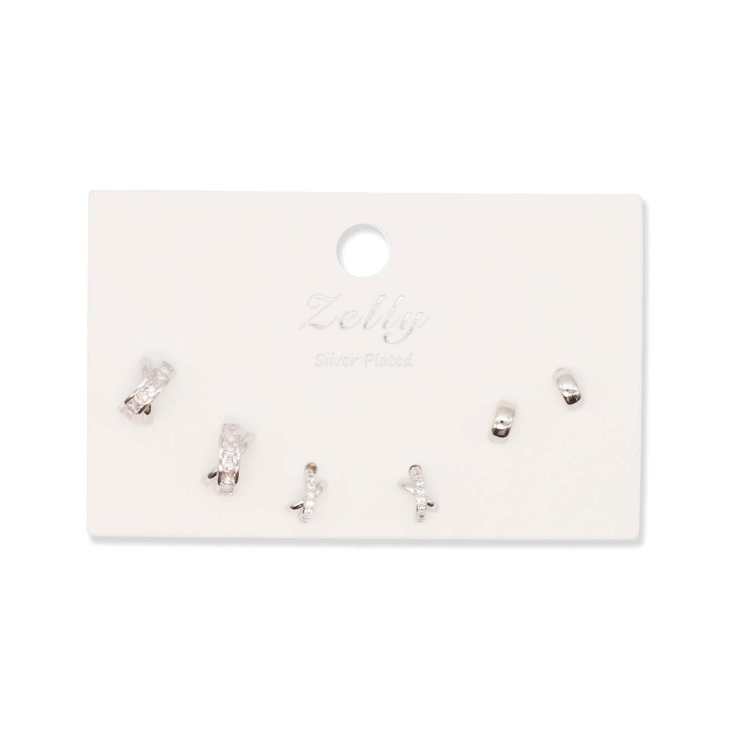 Multipack Silver Kiss Earrings