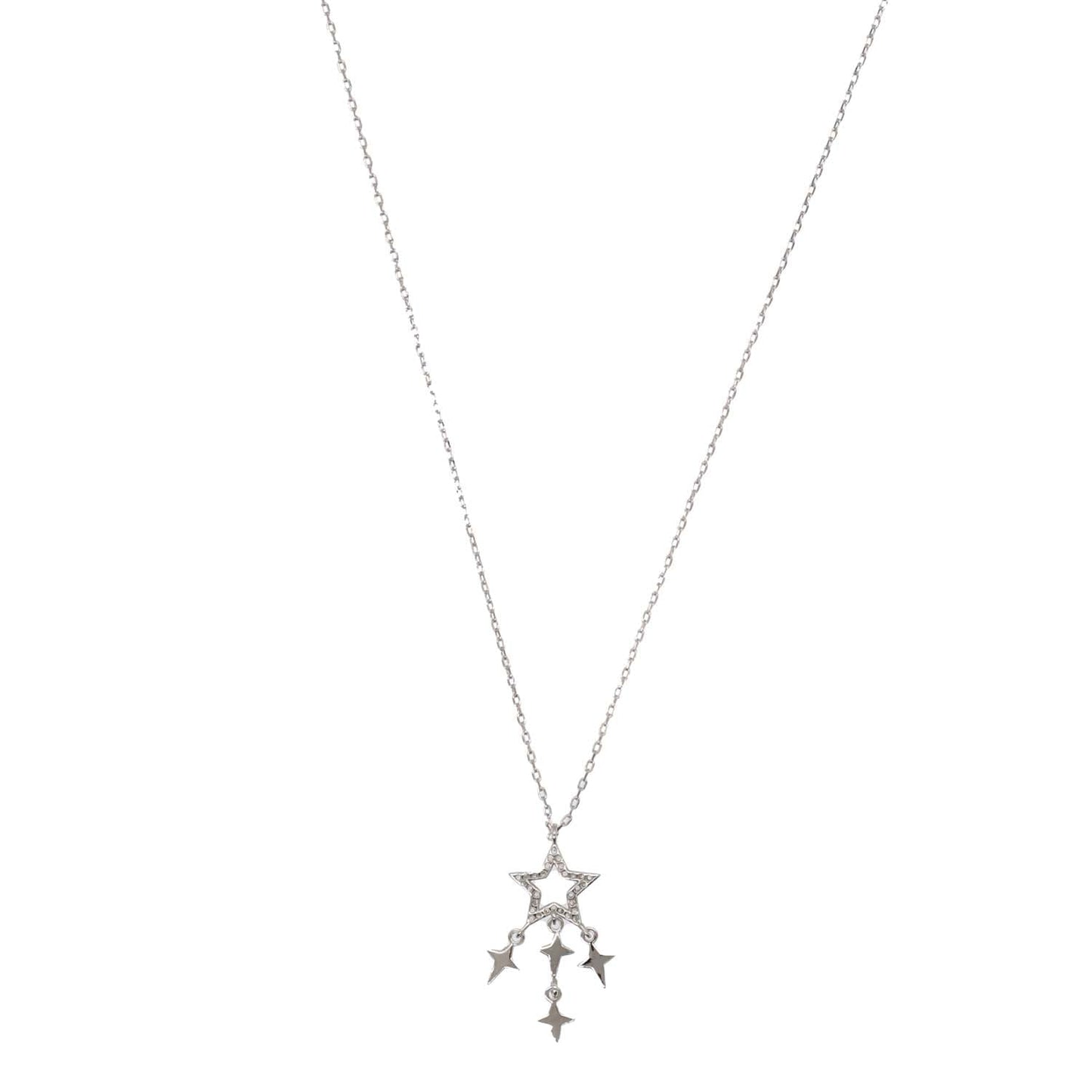 Necklace - Crystal Star Silver