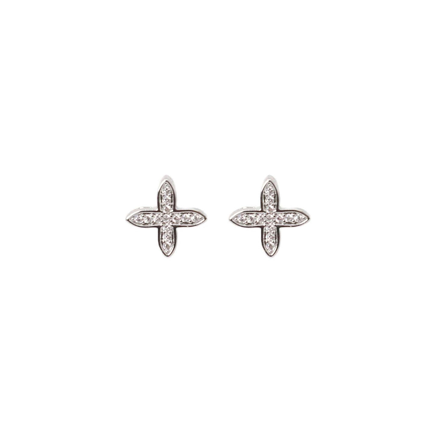 Cross Silver Stud