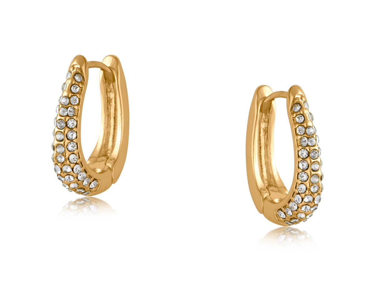 SOFIA SMALL HOOP EARRINGS: SILVER