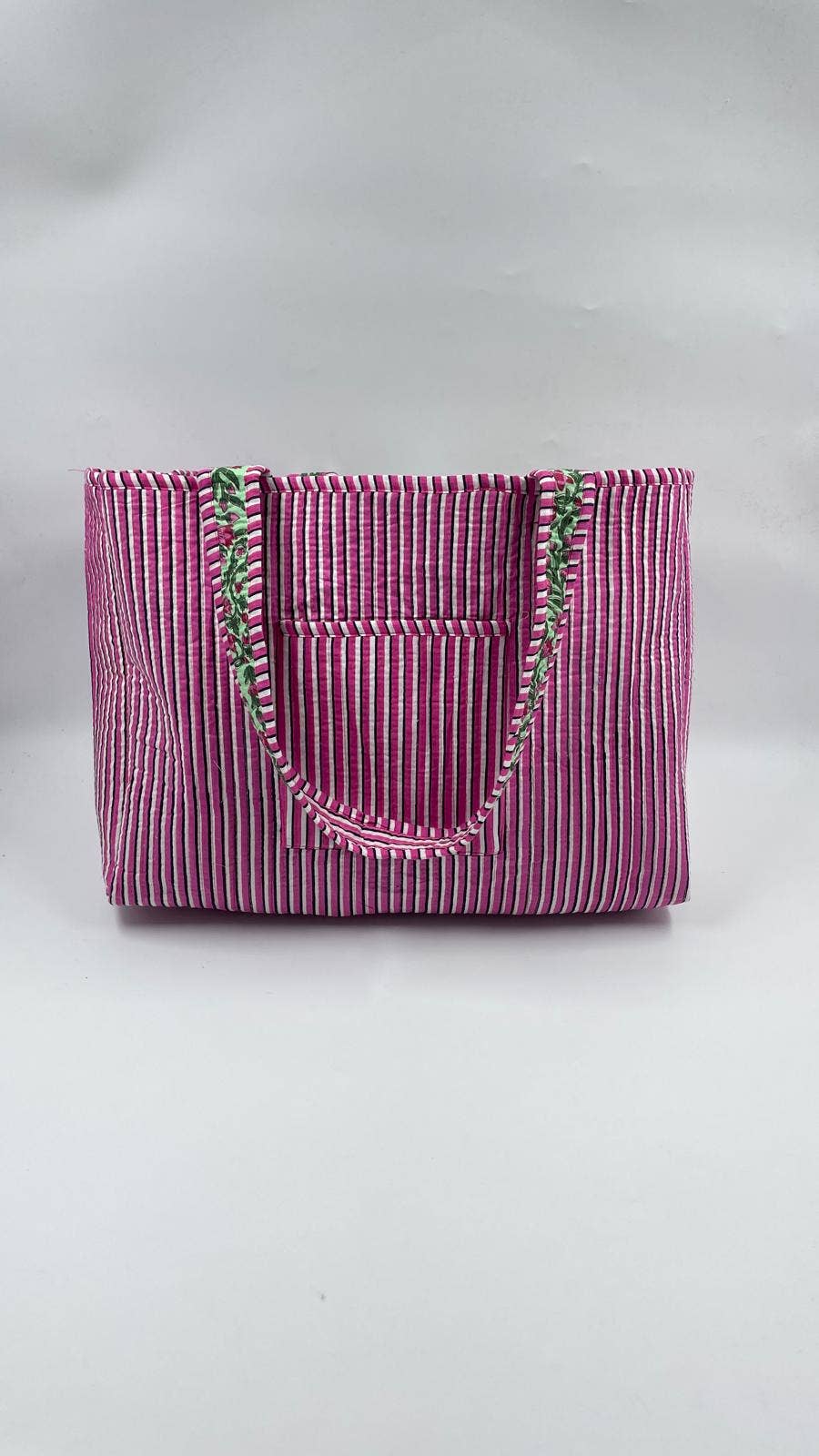 100% Cotton Kantha Quilted Boho Reversible (Small) Tote Bag