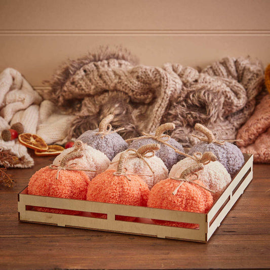 Langs - Autumn Grey Pumpkin Ornament