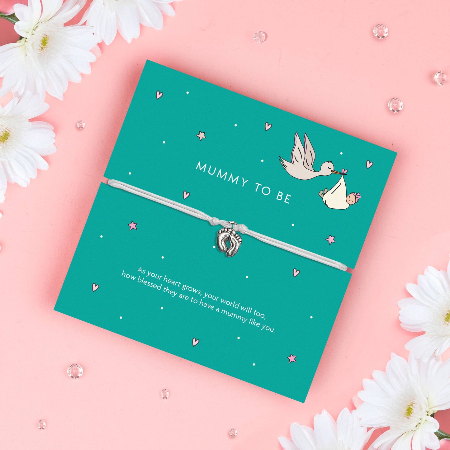 Mummy To Be Baby Feet Bracelet