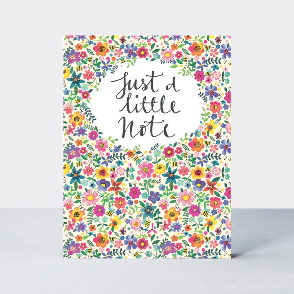 Just A Little Note - Yellow Floral - Pack of 5