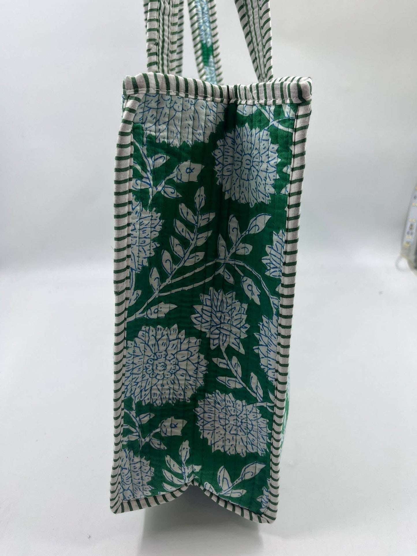 100% Cotton Kantha Quilted Boho Reversible (Small) Tote Bag