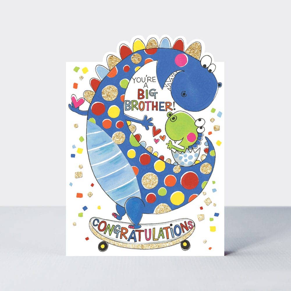 Big Brother Dinosaur, Cherry On Top Birthday Card