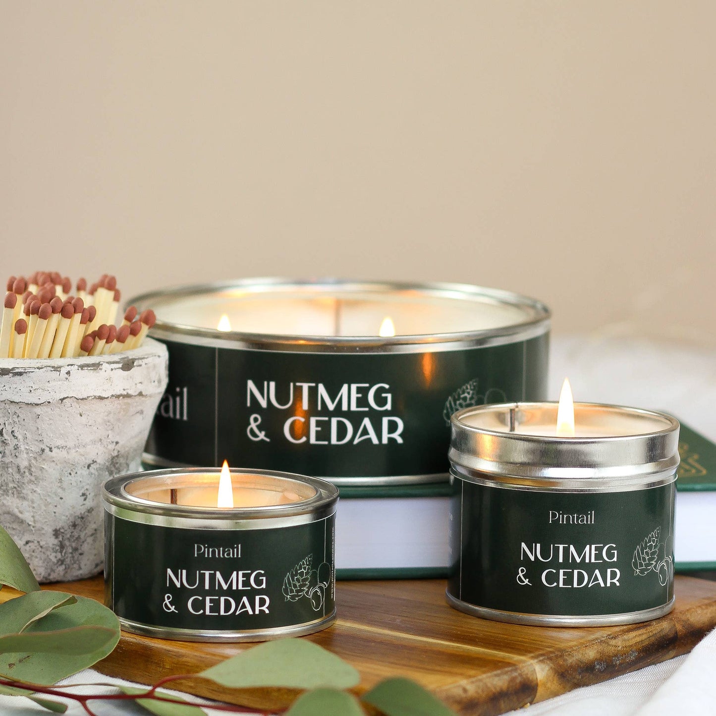 Nutmeg & Cedar Paint Pot Candle I Christmas Candle (Pack of 6)
