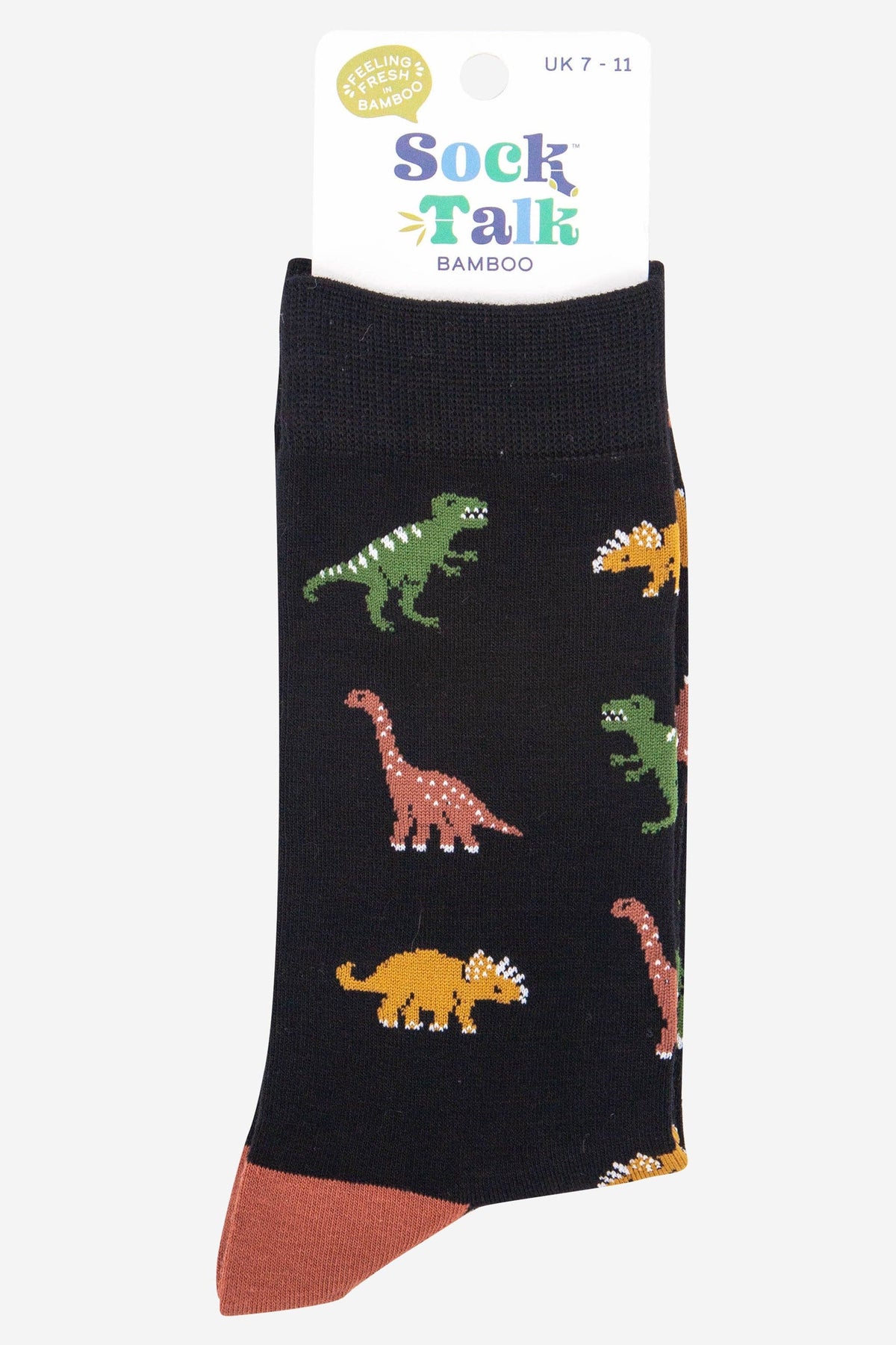 Men's Bamboo Socks - Black, Dinosaurs: UK 7-11 | EU 40.5-46 | US 8-12