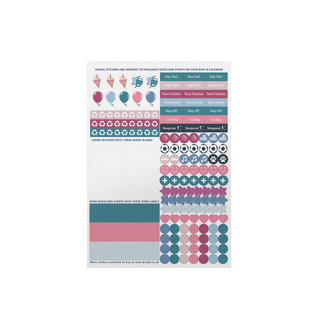 Family Calendar 2027 Teal - Busy B