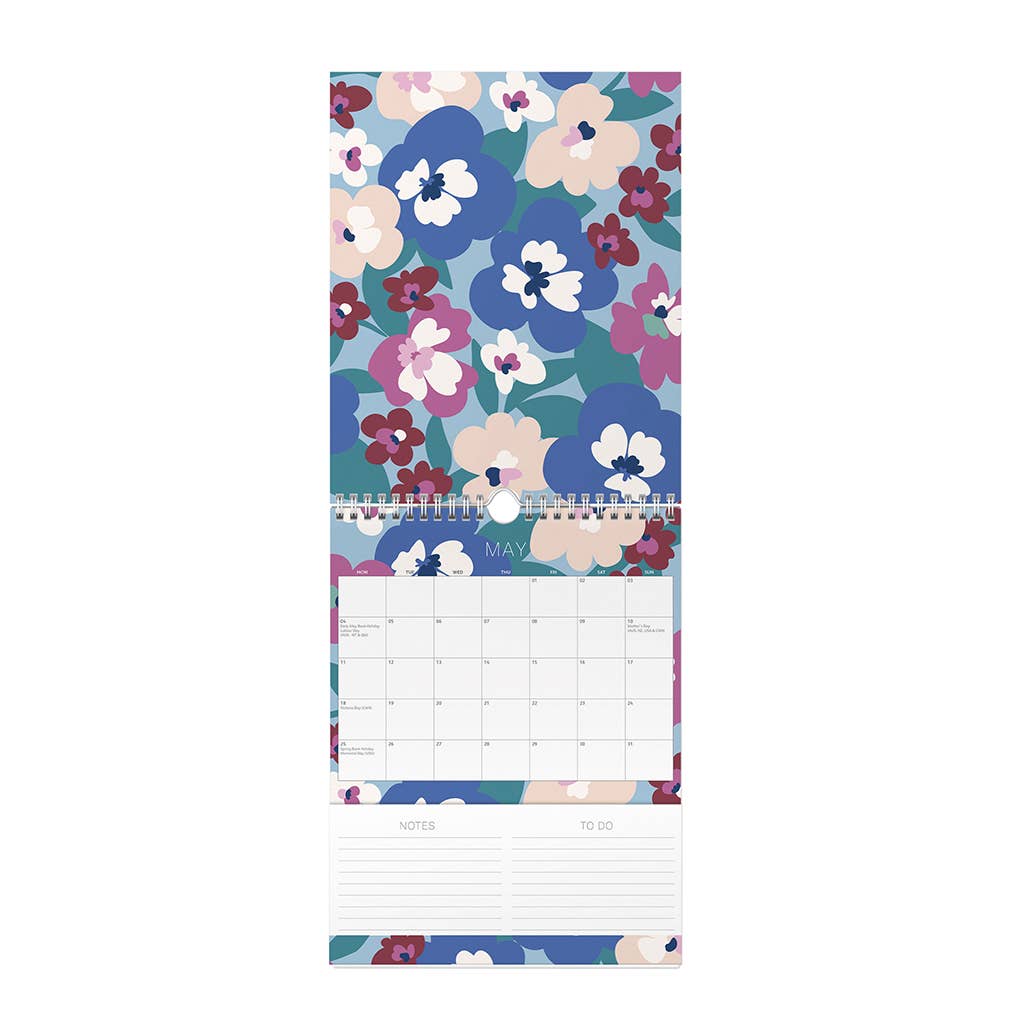 2026 Graphic Wall Calendar - Month to View - Storage Pockets