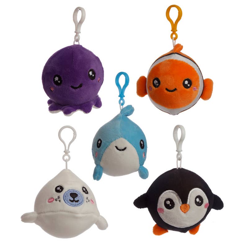Adoramals Cuddlies Squishy Plush Sealife Keyring