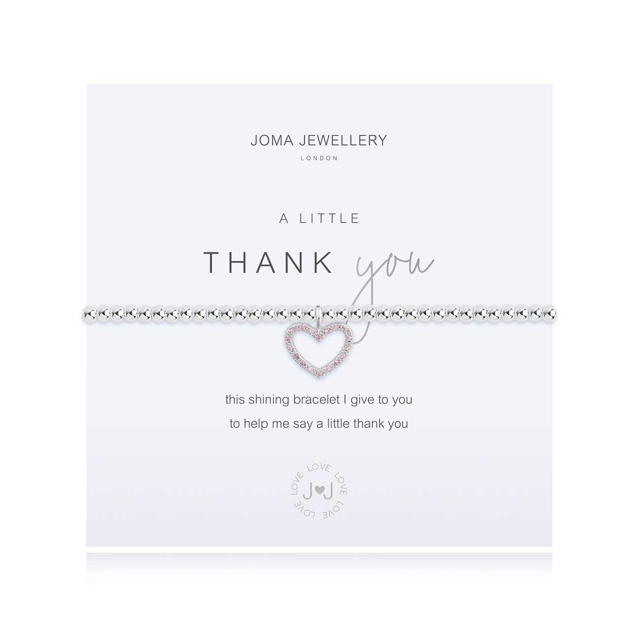 Joma Jewellery Thank you Bracelet