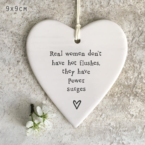 EAST OF INDIA - 4217 Porcelain round heart- Real women