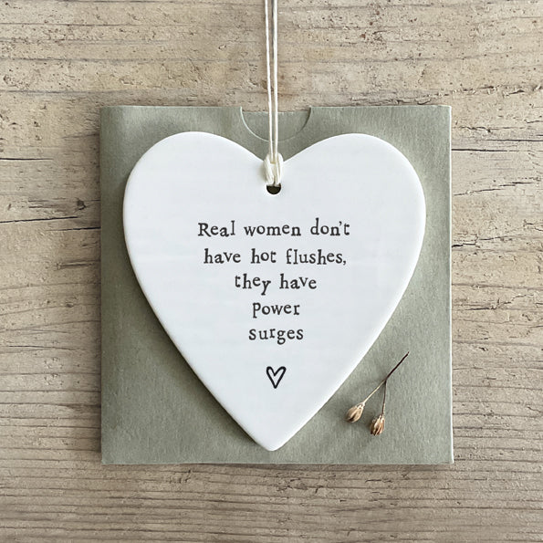 EAST OF INDIA - 4217 Porcelain round heart- Real women