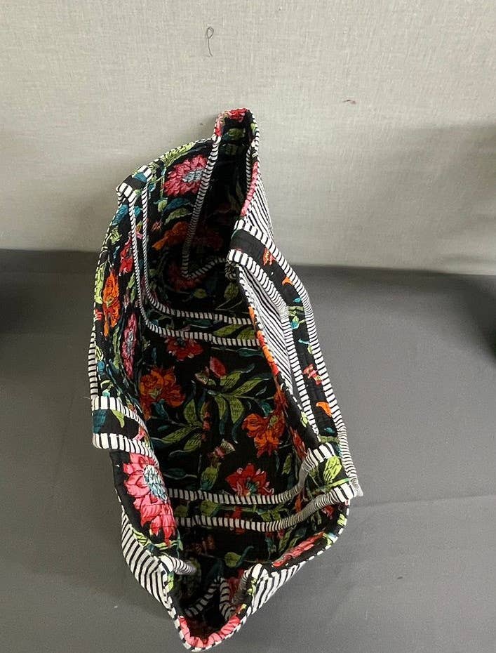 100% Cotton Kantha Quilted Boho Reversible Floral Tote Bag