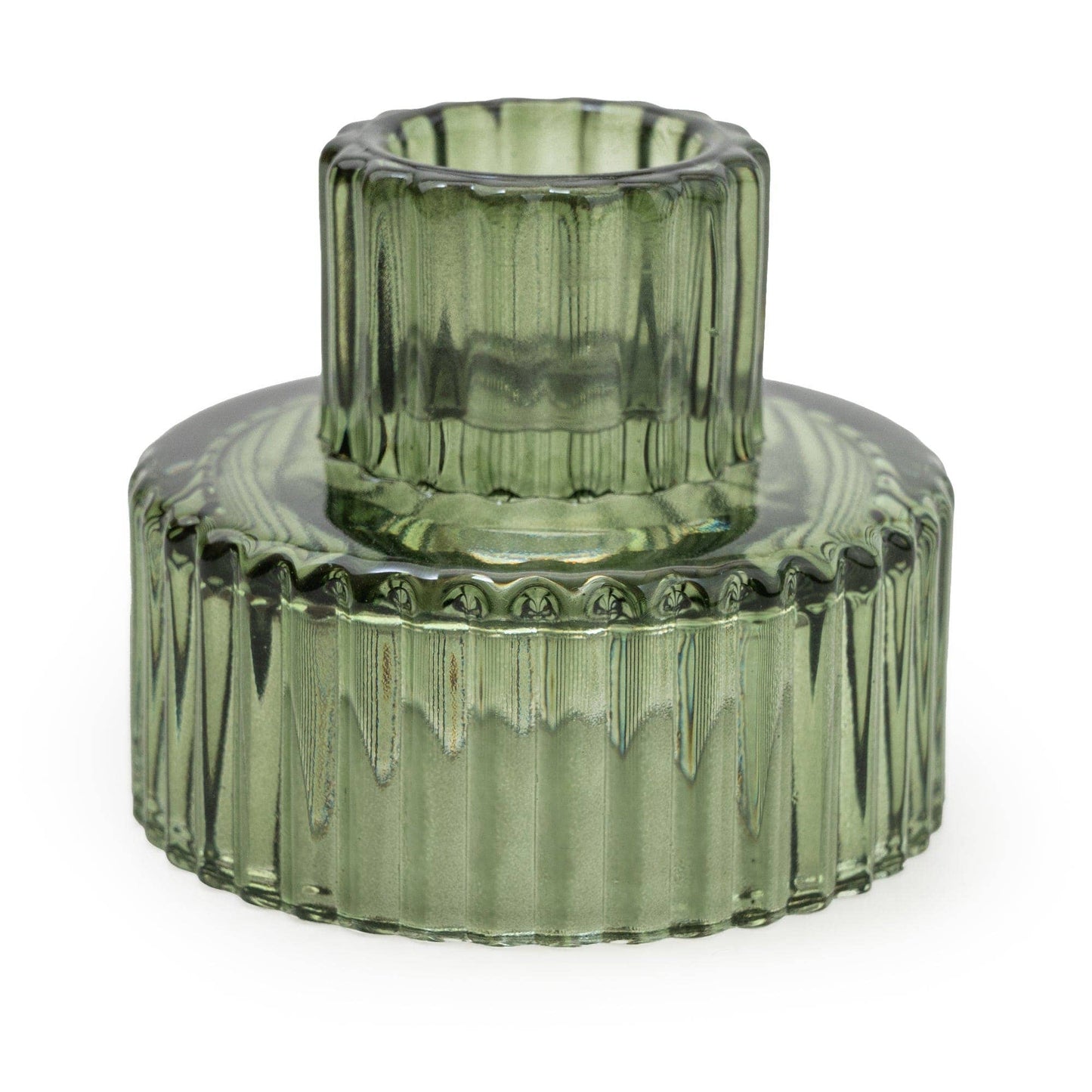 Green Double Ended Candleholder 6.5cm