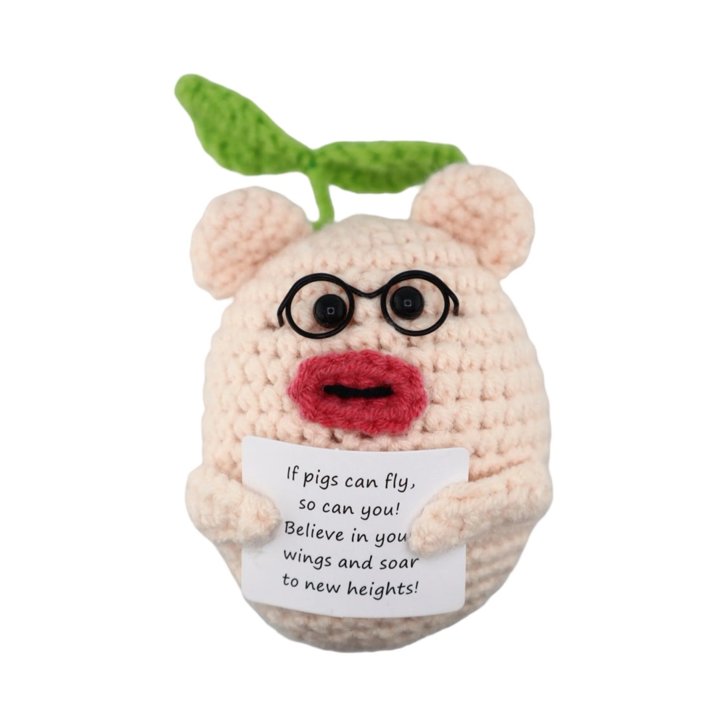 Positive Pig with Glasses