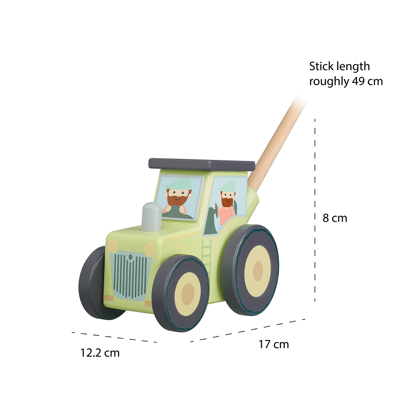 NEW! Tractor Wooden Boxed Push Along