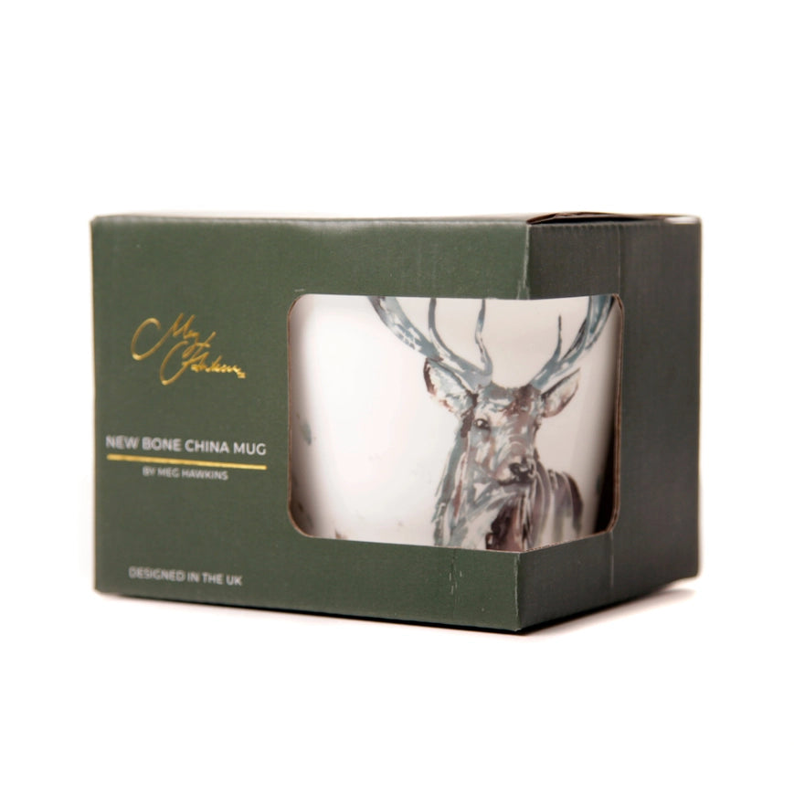 'the Highlands' Stag Design Bone China Mug