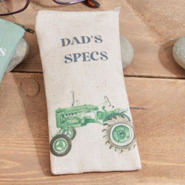 Dad's Specs Green Tractor Glasses Case