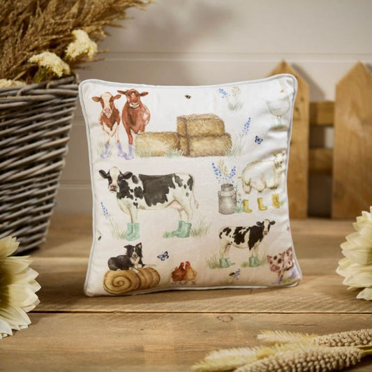 Farm Animal Printed Cushion