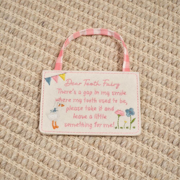 FARM TOOTH FAIRY FELT ENVELOPE - Pink