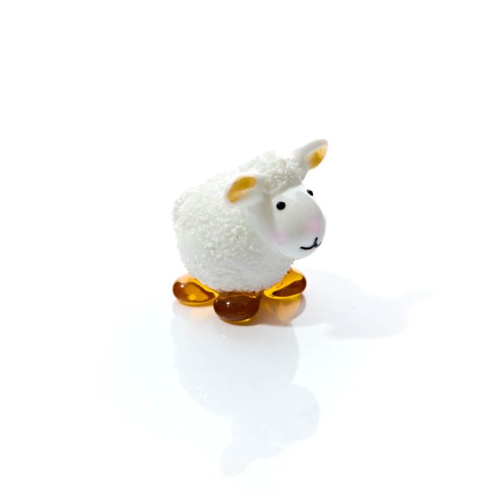 Glass Sheep Ornament