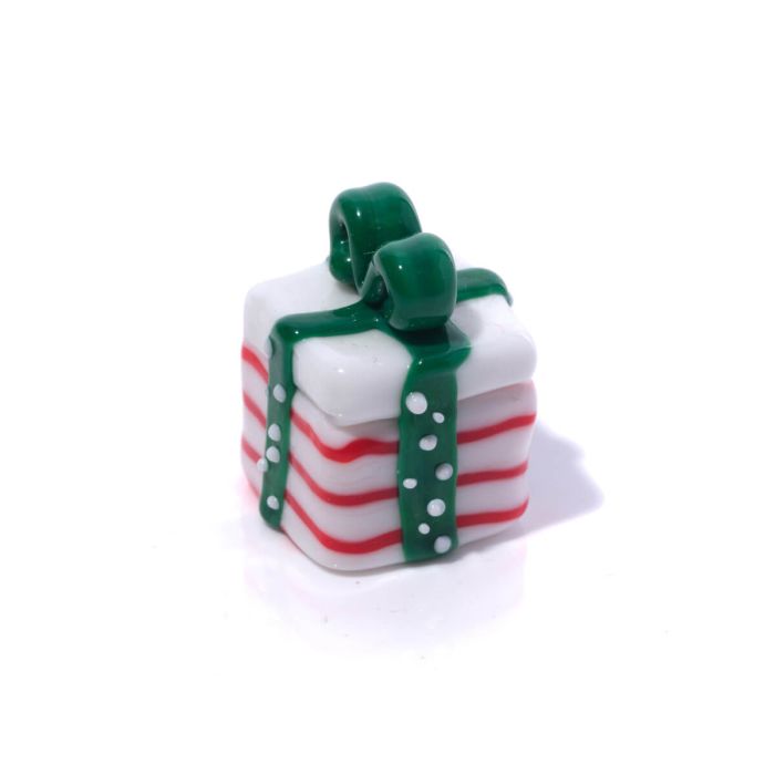 Christmas Glass Present Ornament