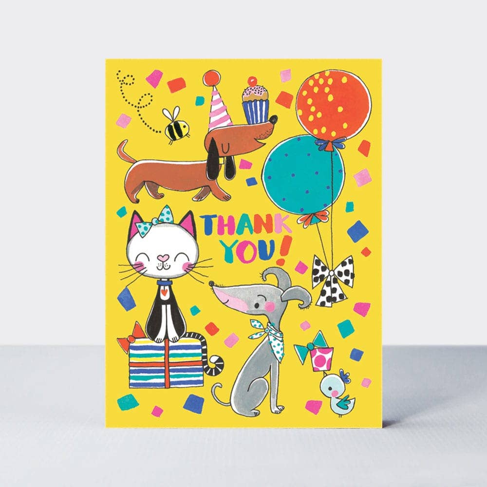 Cats & Dogs Thank You Card - Pack of 5
