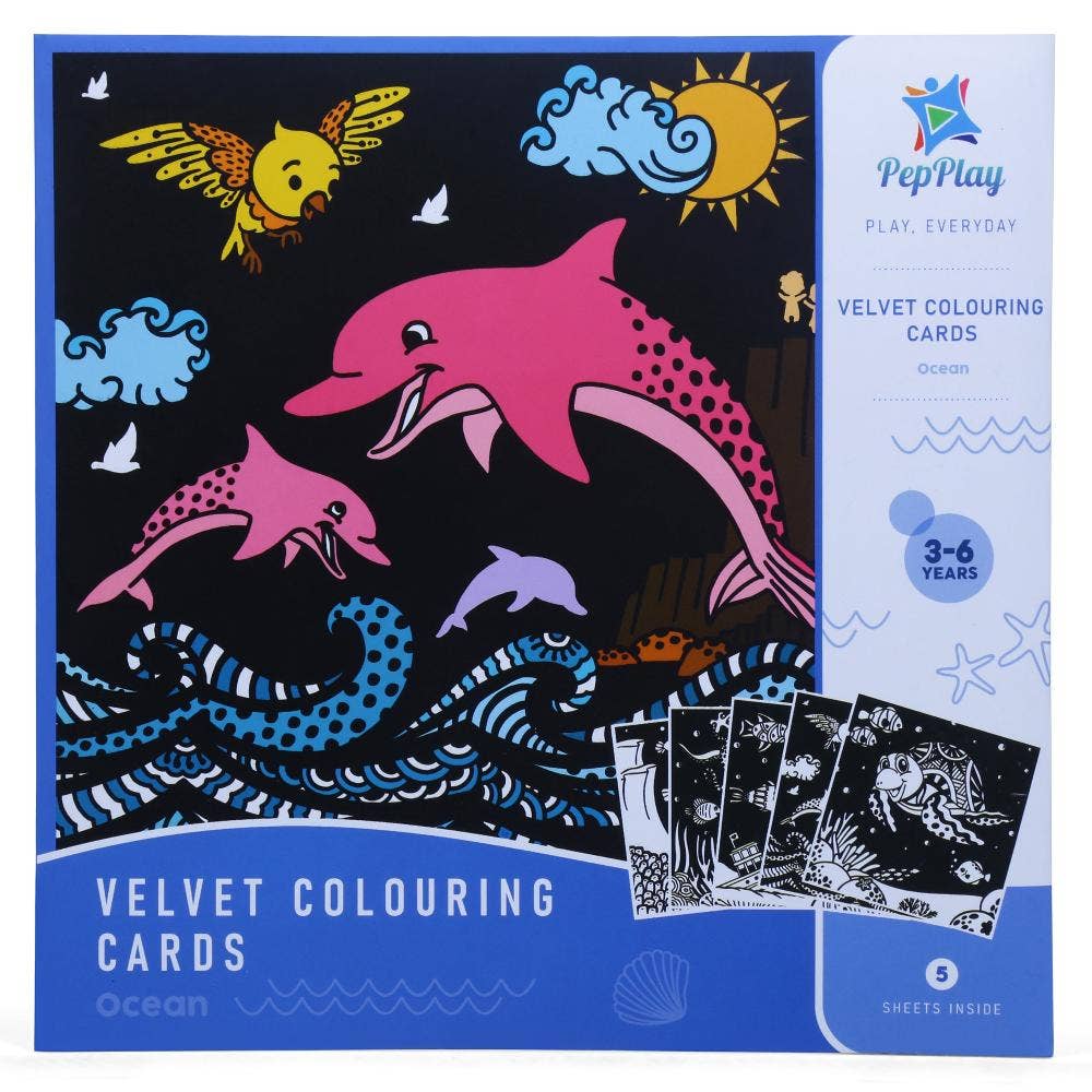 PEPPLAY Velvet Colouring Cards - Ocean
