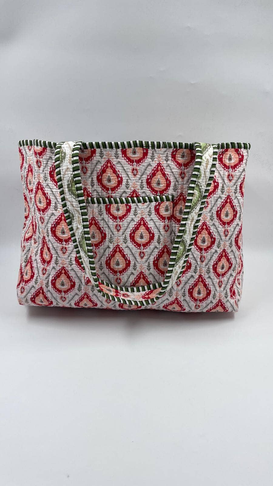 100% Cotton Kantha Quilted Boho Reversible (Small) Tote Bag