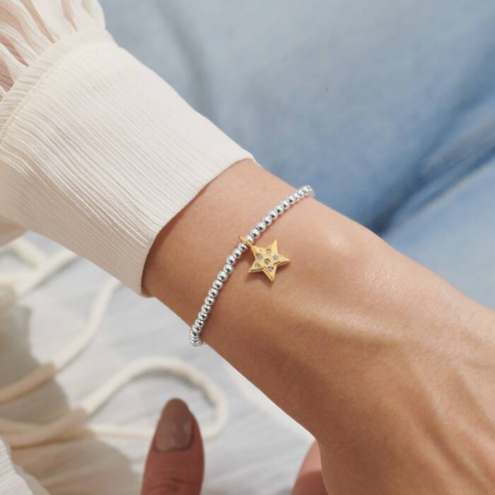 A Little 'Written In The Stars' Bracelet In Silver And Gold Plating