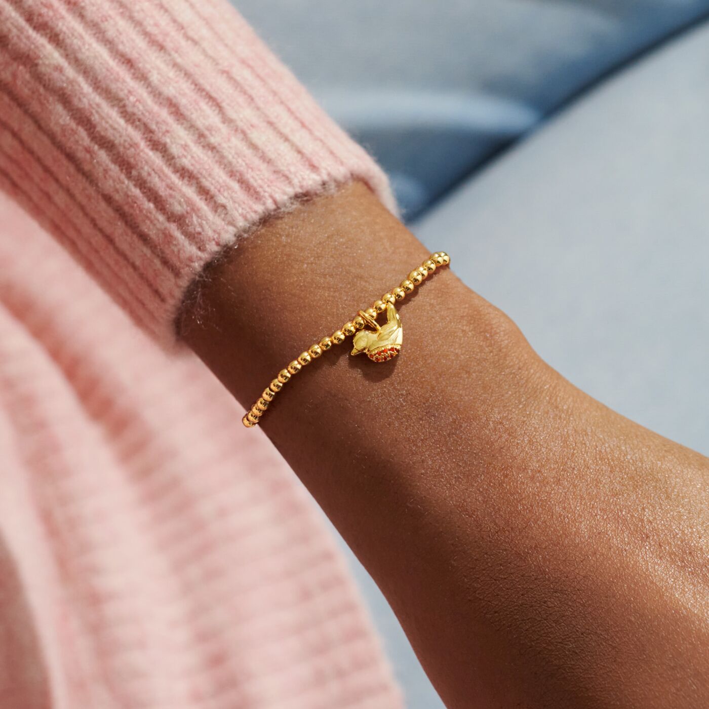 Joma Jewellery A Little Robins Appear Bracelet Gold