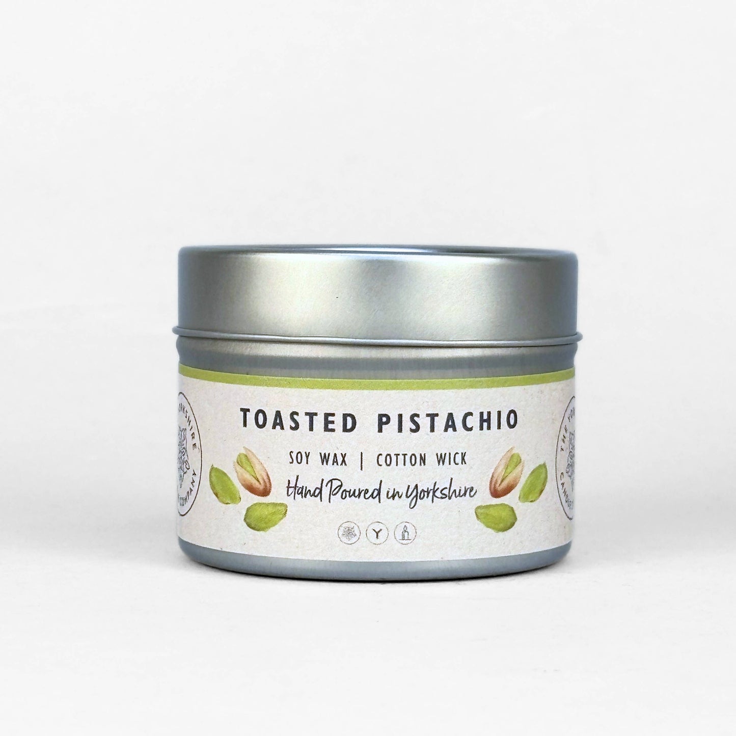 Toasted Pistachio Small Tin Candle| Scented Candle| Soy Wax