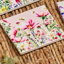 Floral Ceramic Coaster