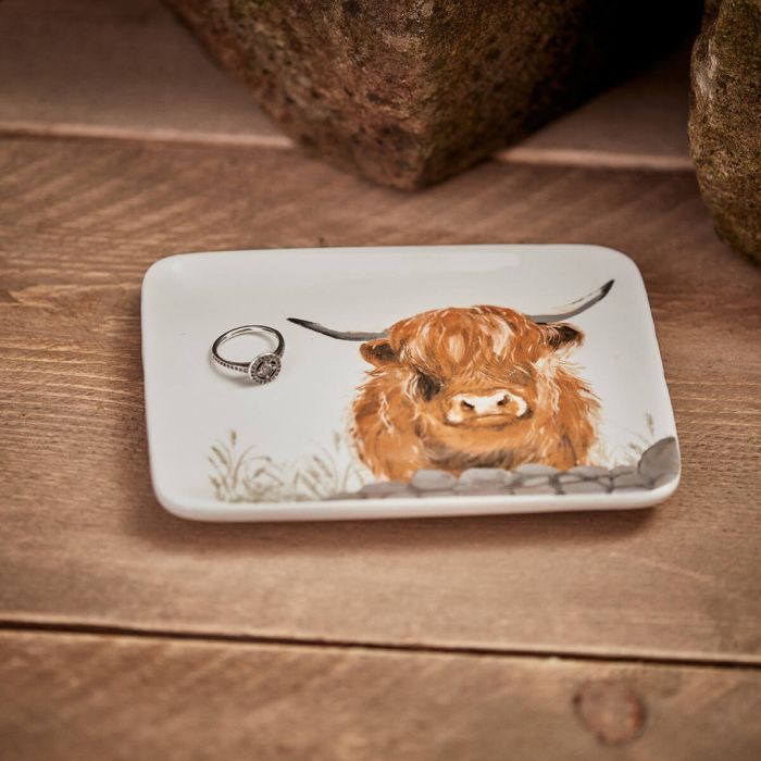 Highland Cow - Ceramic Trinket Dish