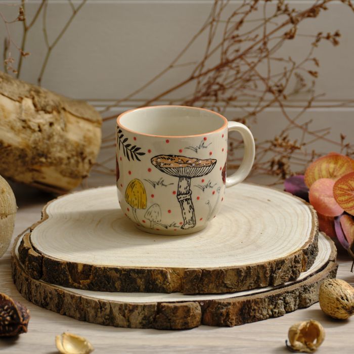 Toadstool Tales Ceramic Handpainted Mug